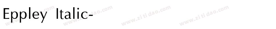 Eppley Italic字体转换